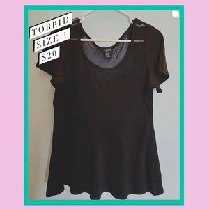Black Cap Sleeve Top